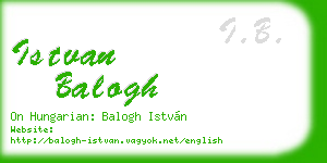 istvan balogh business card