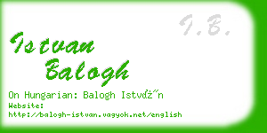 istvan balogh business card